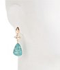 Anna & Ava Turquoise Stone and Pave Drop Earrings - Image 2