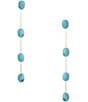 Anna & Ava Turquoise Stone Linear Earrings - Image 1