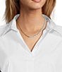 Anna & Ava Waterproof Chain and Pearl Chain Necklace - Image 2