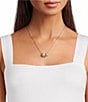 Anna & Ava Waterproof Cubic Zirconia Rondelle Short Pendant Necklace - Image 1