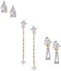 Anna & Ava Waterproof Cubic Zirconia Stone Stud Earring Set - Image 1