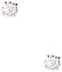 Anna & Ava Waterproof Cubic Zirconia Stone Stud Earrings, Color:Crystal - Image 1
