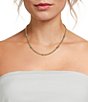 Anna & Ava Waterproof Delicate Pave Link Collar Necklace - Image 2