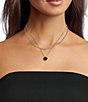 Anna & Ava Waterproof Layered Disk Short Multi-Strand Necklace - Image 2