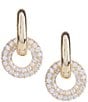 Anna & Ava Waterproof Metal And Pave Link Drop Earrings - Image 1