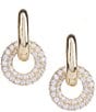 Anna & Ava Waterproof Metal And Pave Link Drop Earrings - Image 1