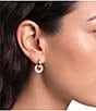 Anna & Ava Waterproof Metal And Pave Link Drop Earrings - Image 2