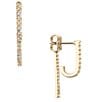 Anna & Ava Waterproof Pave Double Bar Front Back Earrings - Image 1