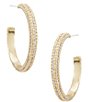 Anna & Ava Waterproof Pave Hoop Earrings - Image 2