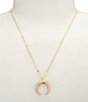 Anna & Ava Waterproof Pave Horn Short Pendant Necklace - Image 1