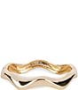 Color:Gold - Image 1 - Wavy Gold Bangle Bracelet