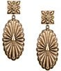 Anna & Ava Western Oversized Flower Drop Statement Earrings - Image 1