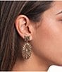 Anna & Ava Western Oversized Flower Drop Statement Earrings - Image 2