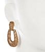 Anna & Ava Western Textured Oversized Knocker Drop Earrings, Color:Gold - Image 2