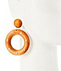 Anna & Ava Wood Open Circle Statement Drop Earrings - Image 2