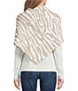 Anna & Ava Zebra Print Knit Triangle Scarf - Image 2