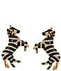 Anna & Ava Zebra Statement Drop Earrings - Image 1