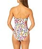 Anne Cole Abstract Dot Twist Front Strapless Bandeau One Piece Swimsuit, Color:Multi Color - Image 2