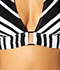 Anne Cole Bardot Stripe Center Ring Halter Swim Top - Image 4