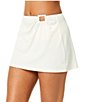 Anne Cole Crepe Texture Solid Asymmetrical Ring Skirted Swim Bottom - Image 3