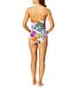 Anne Cole Mod Tropical Twist Front Strapless One Piece Swimsuit - Image 2