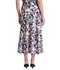 Anne Klein Abstract Print Satin Bias Cut Flowy Pull-On Coordinating Skirt - Image 2