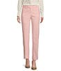 Color:Cherry Blossom - Image 1 - Anne Stretch Side Pocket Coordinating Straight Leg Ankle Length Pant