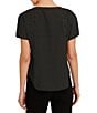 Anne Klein Boat Neck Dotted Knit Jersey Tee - Image 2