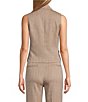Anne Klein Button Front Herringbone Vest - Image 2
