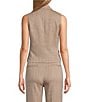 Anne Klein Button Front Herringbone Vest - Image 2