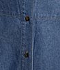 Anne Klein Button Front Midi Denim Skirt - Image 4
