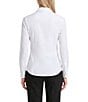Anne Klein Button Front Solid Poplin Blouse - Image 2