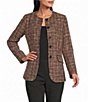 Anne Klein Button Front Tweed Jacket - Image 2