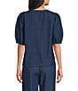 Anne Klein Chambray Button Front Blouse - Image 2
