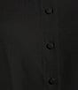 Color:Anne Black - Image 4 - Crepe de Chine Peter Pan Collar Short Sleeve Button-Front Blouse