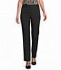 Anne Klein Crepe Straight Fly Front Slash Pocket Ankle Pant - Image 1