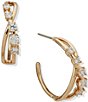 Anne Klein CZ Twisted C Hoop Earrings,All Products : American Fashion Style Bags On Sale Anne Klein CZ Twisted C Hoop Earrings,All Products : American Fashion Style Bags On Sale