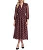 Anne Klein Dotted Chiffon Midi Dress - Image 1