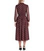 Anne Klein Dotted Chiffon Midi Dress - Image 2