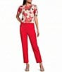 Anne Klein Elbow Sleeve Printed Mesh Blouse - Image 3