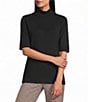 Anne Klein Extended Short Sleeve Turtleneck Top - Image 1