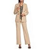 Anne Klein Faux Double Breasted Crepe Coordinating Jacket - Image 3