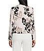 Anne Klein Floral Print Twill Scoop Neck Jacket - Image 2