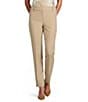 Anne Klein Fly Front Diagonal Pocket Boot Cut Twill Pants - Image 1