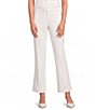 Anne Klein Fly Front Embellished Compression Flare Pants - Image 1