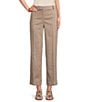 Anne Klein Fly Front Slash Pocket Cuff Ankle Herringbone Pants - Image 1