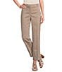 Anne Klein Fly Front Slash Pocket Cuff Ankle Herringbone Pants - Image 1