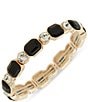 Anne Klein Gold Tone Stone Crystal Stretch Bracelet - Image 1