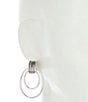 Color:Silver - Image 2 - Herringbone Clip-On Earrings