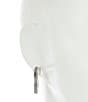 Color:Silver - Image 2 - Herringbone Texture Hoop Clip-On Earrings